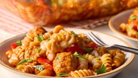 Dump and Bake Meatball Casserole