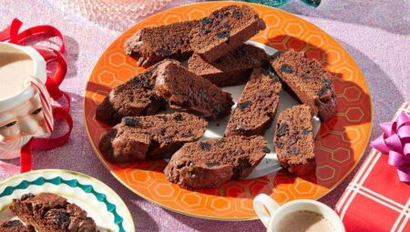 Double Chocolate Biscotti with Cherries