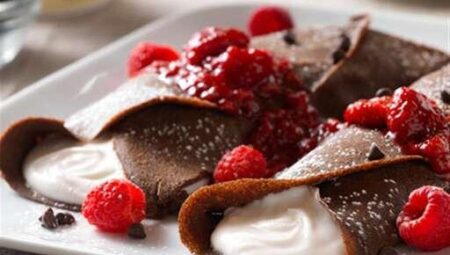 Buckwheat Crepes with Whipped Coconut Cream