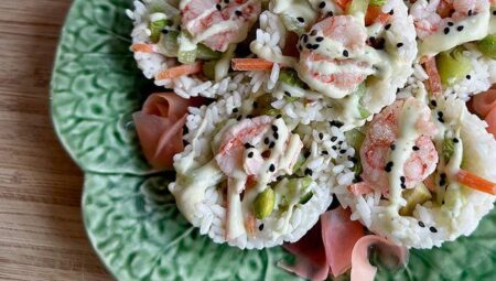 Wasabi Shrimp Sushi Cups